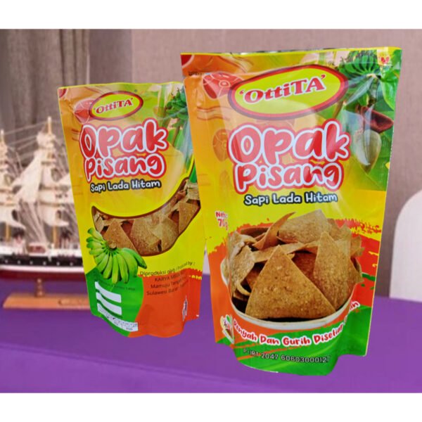 Opak Pisang Rasa Sapi Lada Hitam 70gr - OttiTA