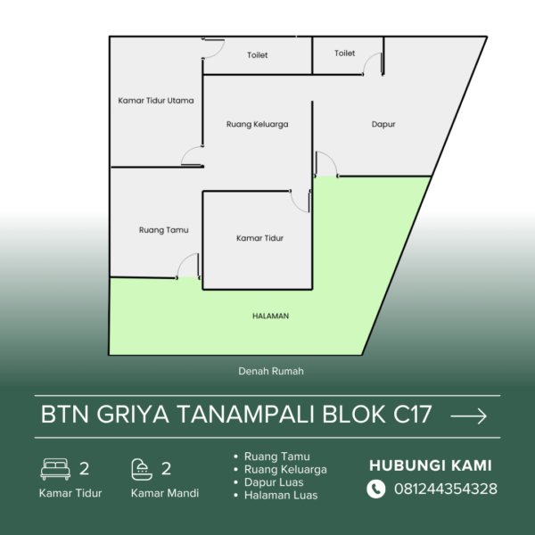 Kontrakan BTN Griya Tanampali Blok C17
